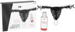 INTT Brazilian Black Panty With Pearls And Lubricant Gel 50 ml
