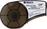 Brady M21-250-430-WT-CL / 139746, poliészter szalag, 6.35 mm x 6.40 m (139746)