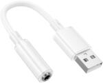 BOROFONE Adapter BV22 Lemon - USB - jack 3, 5mm - fehér