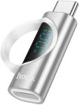 hoco. adapter Type C (férfi) - Type C (női) digitális kijelzővel 2, 4A 100W UA32 ezüst