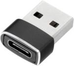  USB-C (női) - USB-A (férfi) átalakító fekete