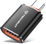Techsuit PC/Laptop átalakító - Techsuit OTG Adapter HyperPort (A2) - USB aljzat Type-C dugó, 5 Gbps, 6A, 120W, Fekete / Narancs