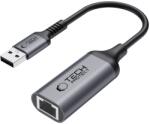 Tech-Protect Ultraboost Adapter Usb 3.0 Ról Ethernet Rj45 1000mbps Fekete