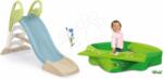 Smoby Set tobogan cu joc de apă și nisipar cu capac Toboggan GM Slide Life Smoby lungimea suprafeței de alunecare 150 cm (SM820509-13)