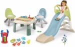 Smoby Set tobogan cu joc de apă și masă pentru apă și nisip Toboggan GM Slide Life Smoby lungimea suprafeței de alunecare 150 cm cu două scăunele KidChair (SM820509-12)