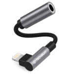 Techsuit - Prémium Kábel Adapter MusicDoX (AC6) - Lightning to 3.5mm Jack, Hi-Fi Hangzás, 3A, ABS, 0.1m - Szürke - smartdiszkont