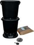 Bokashi Organko Essential Konyhai komposztáló szett - fekete-szürke (+ 1kg starter)