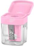 Faber-Castell Ascutitoare simpla din plastic cu container Faber-Castell FC182801, Pastel (FC182801)