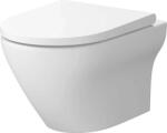 Cersanit Larga perem nélküli wc csésze lassú záródású ülőkével, matt fehér S701-608 (S701-608)