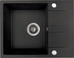 Kuchinox Chiuveta granit Laut Kuchinox SRZ 713Y, 56x44 cm, reversibila, ventil automat, negru Chiuveta