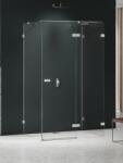 NEW TRENDY Avexa Nickel Brushed zuhanykabin 110x80 cm négyszögletes nikkel csiszolt/átlátszó üveg EXK-8598 (EXK8598)