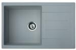 Metalac Atos Plus Metalac Xgranit Gránit Mosogatótálca - Extra mély, Csepegtetőtálcás, Grafit (377922) - watermarkt