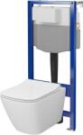 Cersanit City Square wc-keret tálal és ülőkével mély öblítéssel S701-891 (S701891)