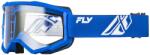 FLY Racing Focus gyerek motokrossz szemüveg kék-fehér átlátszó plexivel