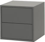 Leziter Boxie 2 fiókos fali szekrény 40x40x37 cm antracit (LBX40402FAN) - geminiduo