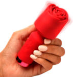 XR Brands BLOOMGASM - Pleasure Rose Mini Wand Vibrator - Red