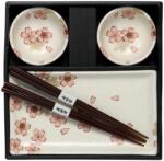 Made in Japan Set de sushi WHITE & PINK SAKURA, set de 6 buc, alb, ceramică, MIJ (MIJRW0053) Serviciu de masa