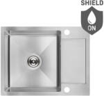 Laveo Marmara, 1 rekeszes rozsdamentes mosogató 570x440x200 mm, szálcsiszolt acél, LAV-SAM_013T (LAV-SAM_013T)