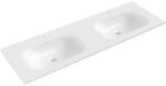 Mexen Vela, süllyesztett dupla mosogató 141 x 46, 5 cm, fényes fehér, 25231400D (25231400D)