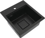 Gamma Quadro 4550, 1 rekeszes gránit mosogató 450x495x220 mm, fekete-arany, GMA-ZLE000222 (GMA-ZLE000222)