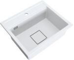 Gamma Quadro 5850, 1 rekeszes gránit mosogató 580x495x220 mm, fehér, GMA-ZLE000234 (GMA-ZLE000234)