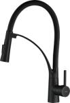 Kuchinox Olor, magas mosogató csaptelep rugalmas karral, matt fekete, LAV-BKR_B78D (LAV-BKR_B78D)