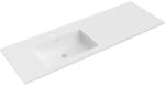 Mexen Otis, beépített mosdó 141 x 46, 5 cm, bal oldali, matt fehér, 25181401L (25181401L)
