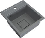 Gamma Quadro 4550, 1 rekeszes gránit mosogató 450x495x220 mm, szürke, GMA-ZLE000221 (GMA-ZLE000221)