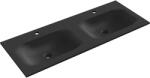 Mexen Vela, süllyesztett dupla mosogató 121 x 46, 5 cm, matt fekete, 25231271D (25231271D)
