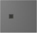 POLYSAN Öntött márványból készült Polysan, TRENECA zuhanytálca 100x90cm méretállítási lehetőséggel, szürke matt, 84306.31 (84306.31)