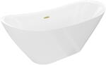 Mexen Lotos, szabadon álló kád 170 x 75 cm, fehér, arany matt túlfolyó, 52051707700-55 (52051707700-55)