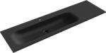 Mexen Vela, beépített mosdó 161 x 46, 5 cm, bal oldali, matt fekete, 25231671L (25231671L)