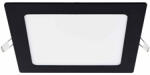 VIVALUX Süllyeszthető LED panel (168 mm - négyzet) 12W - természetes fehér, fekete (004738)