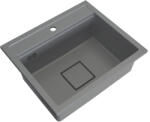 Gamma Quadro 5850, 1 rekeszes gránit mosogató 580x495x220 mm, szürke, GMA-ZLE000233 (GMA-ZLE000233)