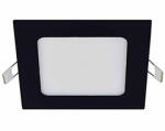 VIVALUX Süllyeszthető LED panel (120 mm - négyzet) 6W - természetes fehér, fekete (004737)