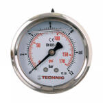 Technic Manometru cu Glicerină TC Technic, 63 mm, Conexiune Posterioară 1/4 Inch, 0-12 Bari (TF2-100078)
