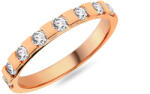  Női karikagyűrű lab-grown gyémántokkal, 2, 6 mm, rosé arany IZKR028R-F-LG