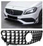  Mercedes Benz W176 A-osztály 2015-2018 lakkozott fekete hűtőrács Panamerica AMG GT stílusban