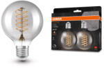 OSRAM 2x Dekoratív LED izzó G80 gömb alakú E27 7.8W = 30W 360lm 1800K Meleg 320° Füstölt Izzószálas Szabályozható Vintage 1906 Osram (4099854147890)