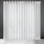 Takoy Perdea MERIL din micro-plasă netedă și mată cu dantelă aurie decorativă de 300 x 250 cm