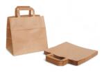 Szidibox Karton Papírtáska szalagfüles, papírszatyor 26x25+17cm barna 100db/csomag (SZID-02524)