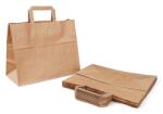 Szidibox Karton Papírtáska szalagfüles, papírszatyor 32x27+17cm barna, fekvő 100db/csomag (SZID-02530)