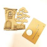  Csizmaház, talpas, MDF. Mérete: 14, 5x16, 5 cm