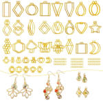  Let's Resin fém ékszerkeret szett - 172 darab, UV-gyantához, süthető gyurmához