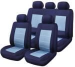 Ro Group Set Huse Scaune Auto pentru BMW SERIA 5 - RoGroup Blue Jeans, cu fermoare pentru bancheta rabatabila, 9 piese