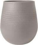 Villeroy & Boch Carré váza nagy Manufacture Collier taupe, m. 20, 8 cm - Villeroy & Boch