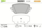 VALEO set placute frana, frana disc VALEO ESSENTIAL 302551 (302551)
