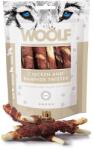 WOOLF Chicken And Rawhide Twister 100g piele uscata invelita in pui pentru caini