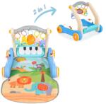 Moni Toys Music walker 2in1 járássegítő és játszószőnyeg kék