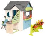 Smoby Căsuță cu restaurant și magazin cu măsuță Chef House Life Smoby extensibilă cu soluție de supraetajare și scăunel (SM810256-I) Casuta pentru copii